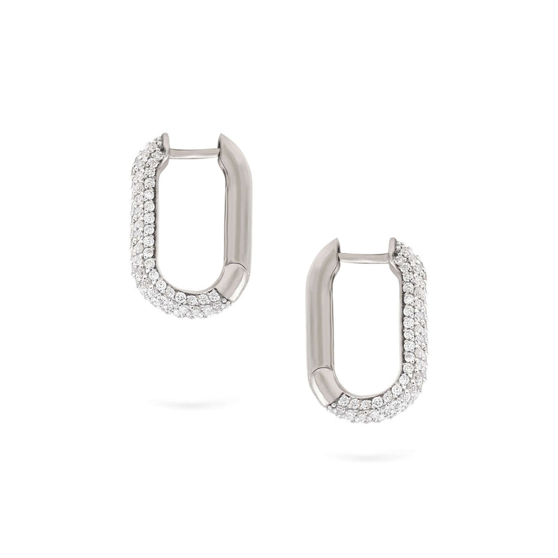 Pavé Hoops | Large Diamond Earrings | 1.03 Cts. | 14K Gold Gilda by Gradiva Inc.