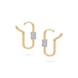 Twist Musica Hoops | Medium Diamond Earrings | 0.42 Cts. | 14K Gold Gilda by Gradiva Inc.