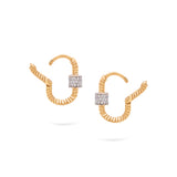 Twist Musica Hoops | Small Diamond Earrings | 0.25 Cts. | 14K Gold Gilda by Gradiva Inc.