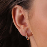 Twist Musica Hoops | Small Diamond Earrings | 0.25 Cts. | 14K Gold Gilda by Gradiva Inc.