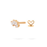 Marquise Studs | Diamond Earrings | 14K Gold Gilda by Gradiva Inc.