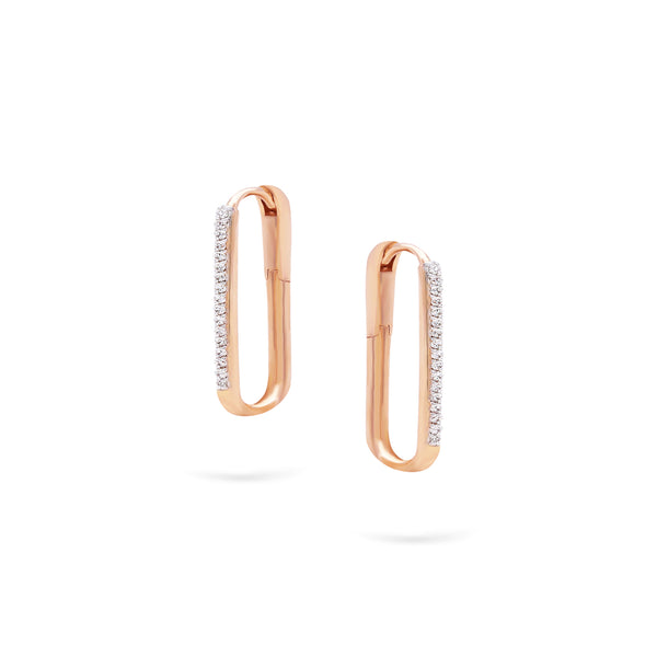 Goldens Hoops | Medium Diamond Earrings | 0.18 Cts. | 14K Gold Gilda by Gradiva Inc.