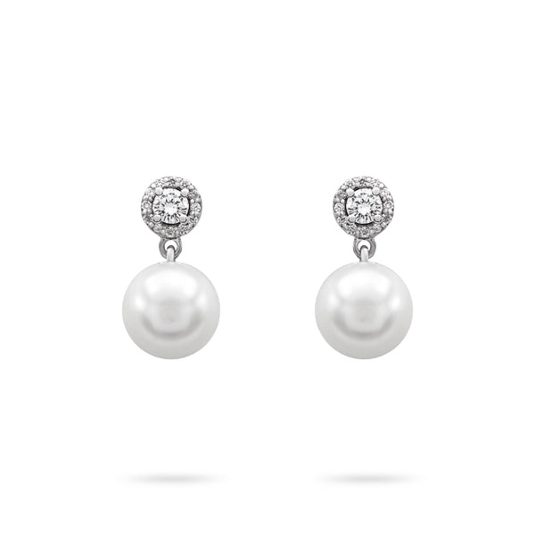 Gilda Pearls | Diamond Earrings | 0.35 Cts. | 14K Gold Gilda by Gradiva Inc.