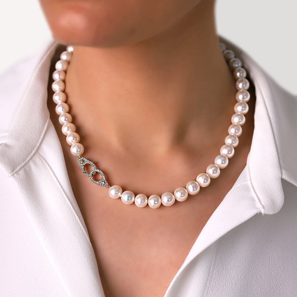 Gilda Pearls | Diamond Necklace | 0.64 Cts. | 14K Gold Gilda by Gradiva Inc.