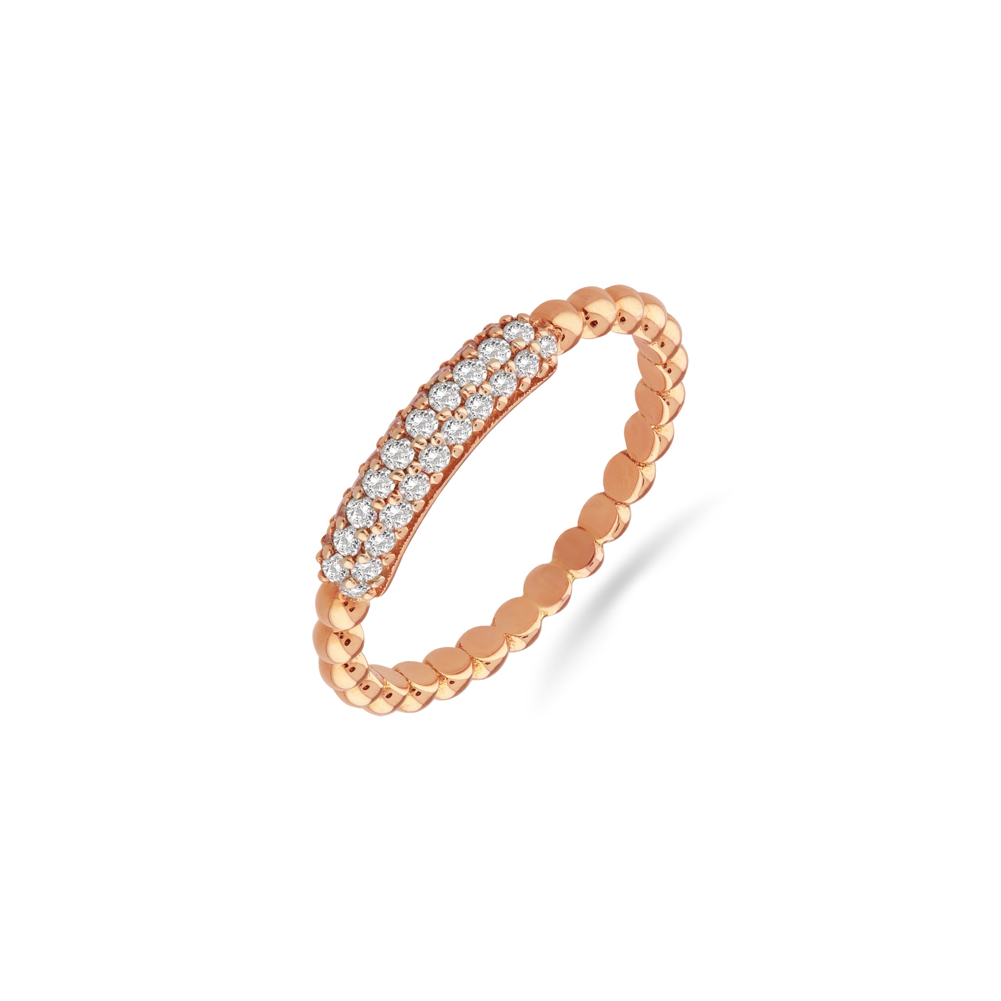 Mon Cheri Diamond Ring 0.37 Cts. 18K Gold Parisian Style Gilda