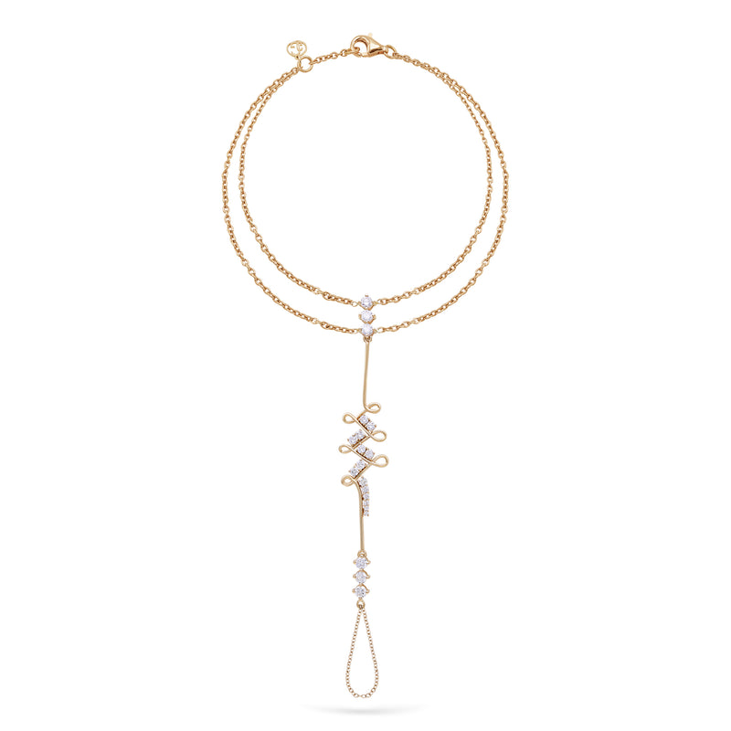 Gilda Unalome | Diamond Hand Chain | 0.98 Cts. | 14K Gold Gilda by Gradiva Inc.