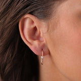 Baguette Hoops | Medium Diamond Earrings | 0.48 Cts. | 14K Gold Gilda by Gradiva Inc.