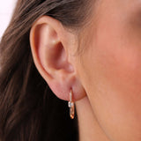 Baguette Hoops | Medium Diamond Earrings | 0.48 Cts. | 14K Gold Gilda by Gradiva Inc.