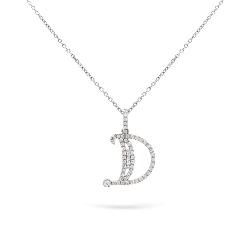 Diamond Initials | Large Diamond Pendant | 0.31 Cts. | 14K Gold Gilda by Gradiva Inc.