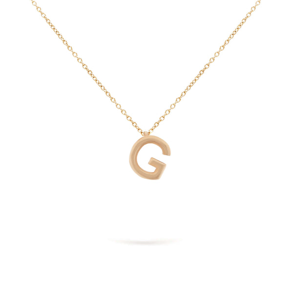Mini Initials | Gold Pendant | 14K Rose Gold Gilda by Gradiva Inc.