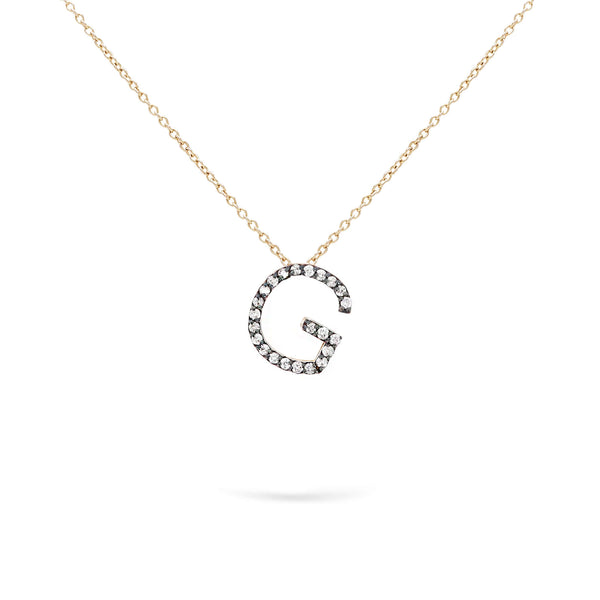 Midi Initials | Diamond Pendant | 0.07 Cts. | 14K Gold Gilda by Gradiva Inc.