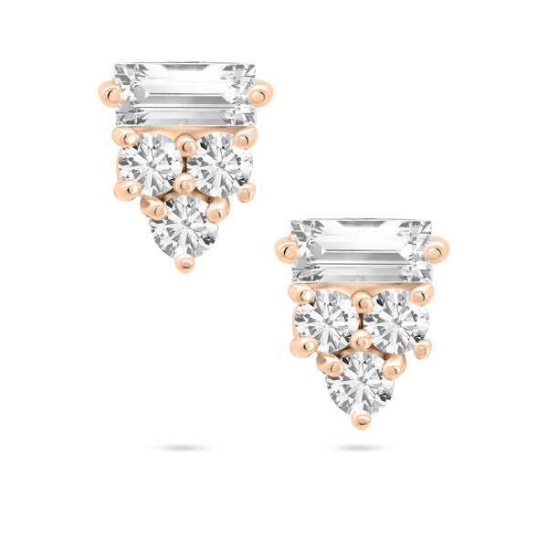 Gilda Baguette Opulent | Diamond Earrings | 18K Gold Gilda by Gradiva Inc.