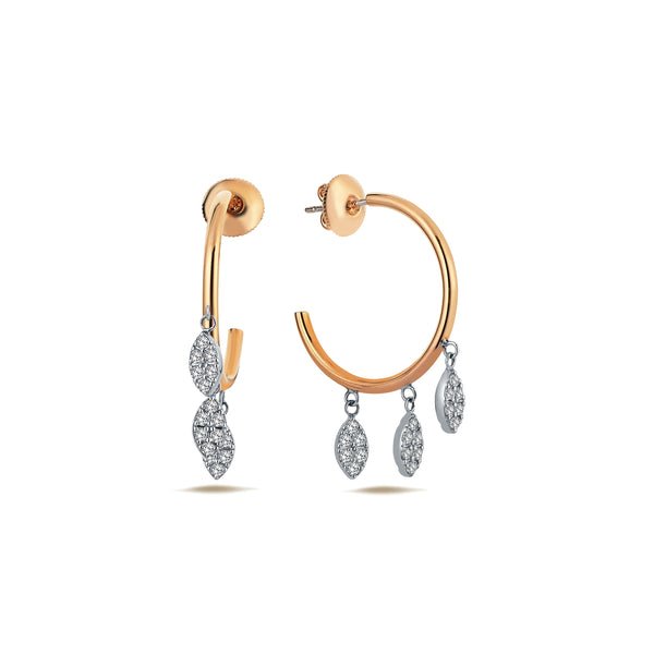 Gilda Drops | Diamond Earrings | 18K Gold Gilda by Gradiva Inc.