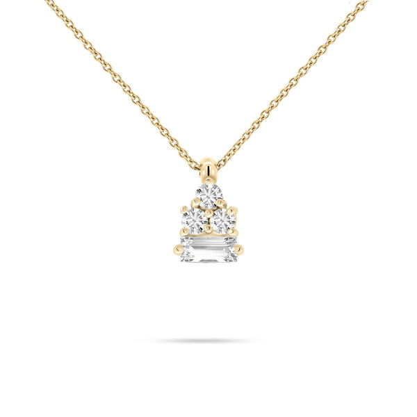 Gilda Baguette Opulent | Diamond Necklace | 18K Gold Gilda by Gradiva Inc.