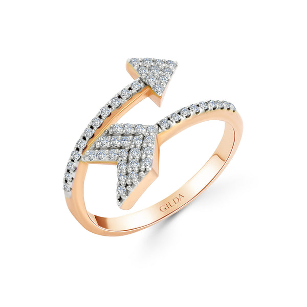 Gilda Arrow | Diamond Ring | 0.26 Cts. | 14K Gold