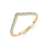 Gilda Wishbone | Diamond Ring | 0.16 Cts. | 14K Gold