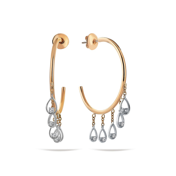 Gilda Drops | Diamond Earrings | 18K Gold Gilda by Gradiva Inc.