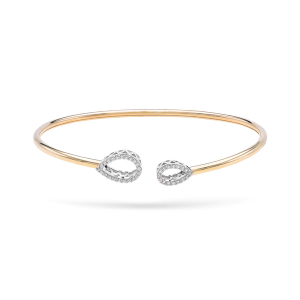 Cuffs | Diamond Cuff Bracelet | 0.12 Cts. | 18K Gold Gilda by Gradiva Inc.
