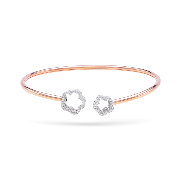 Cuffs | Diamond Cuff Bracelet | 0.14 Cts. | 18K Gold Gilda by Gradiva Inc.