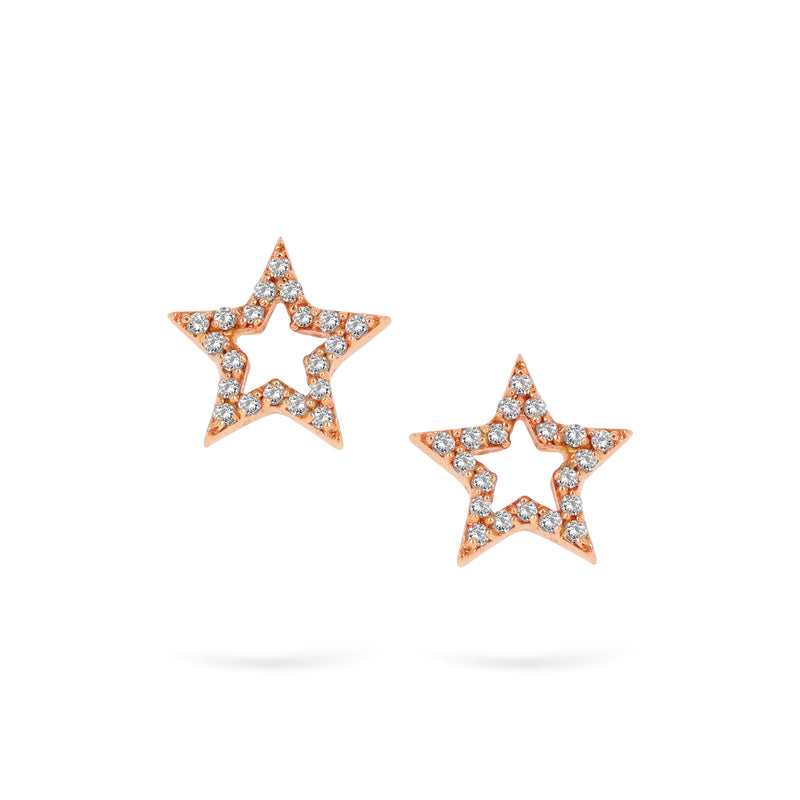 Cute Stars | Diamond Earrings | 0.17 Cts. | 14K Gold Gilda by Gradiva Inc.