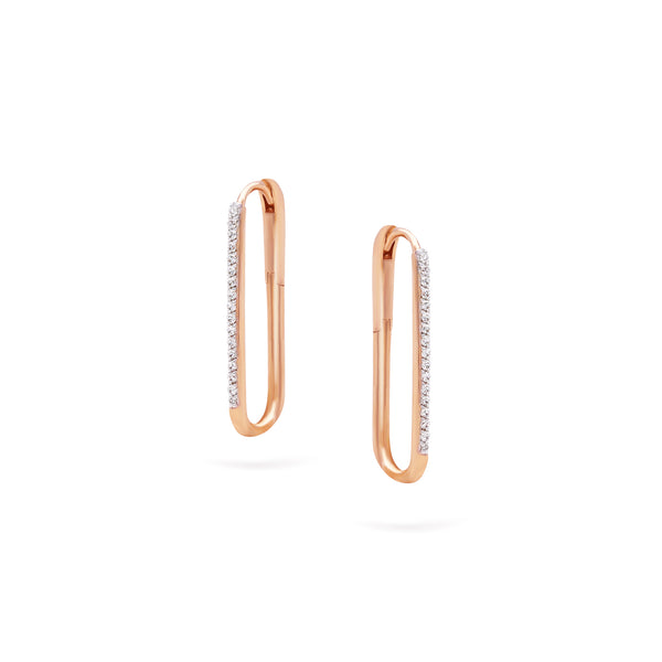 Goldens Hoops | Large Diamond Earrings | 0.2 Cts. | 14K Gold Gilda by Gradiva Inc.