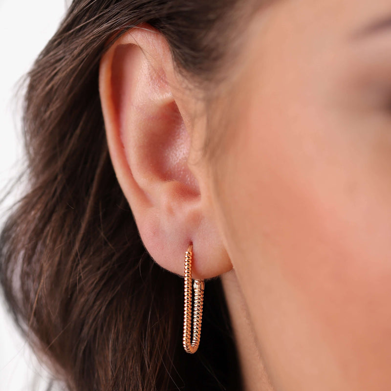 Large Twist Hoops | Gold Earrings | 14K Gold Gilda by Gradiva Inc.