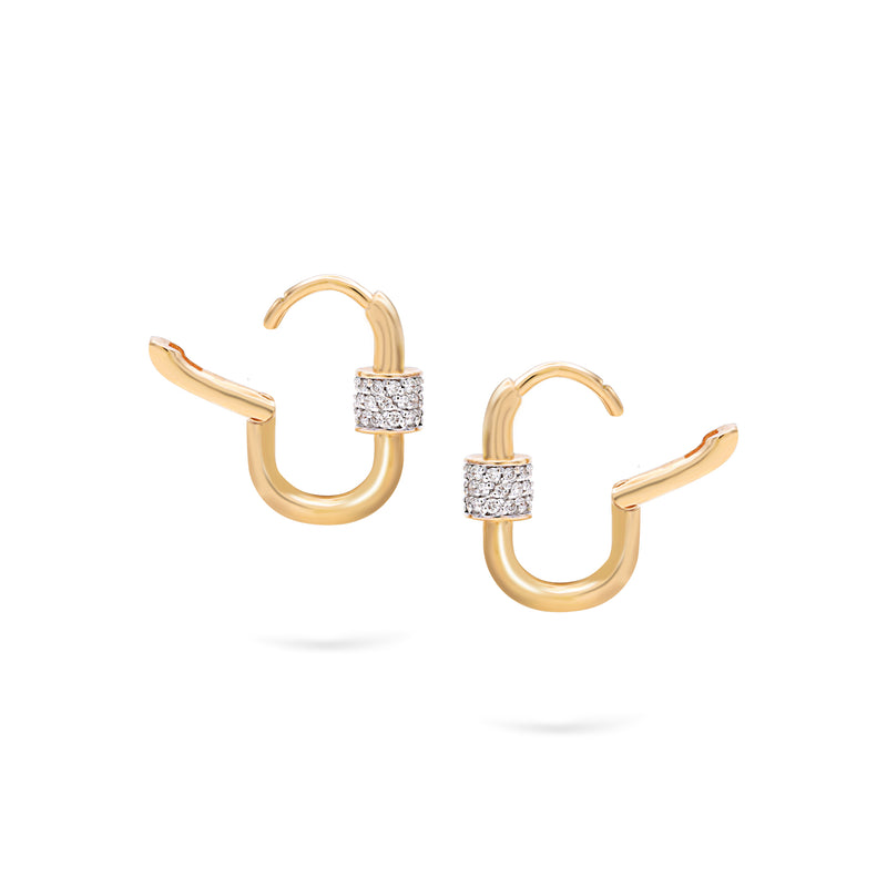 Musica Hoops | Small Diamond Earrings | 0.43 Cts. | 14K Gold Gilda by Gradiva Inc.