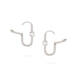 Baguette Hoops | Medium Diamond Earrings | 0.48 Cts. | 14K Gold Gilda by Gradiva Inc.