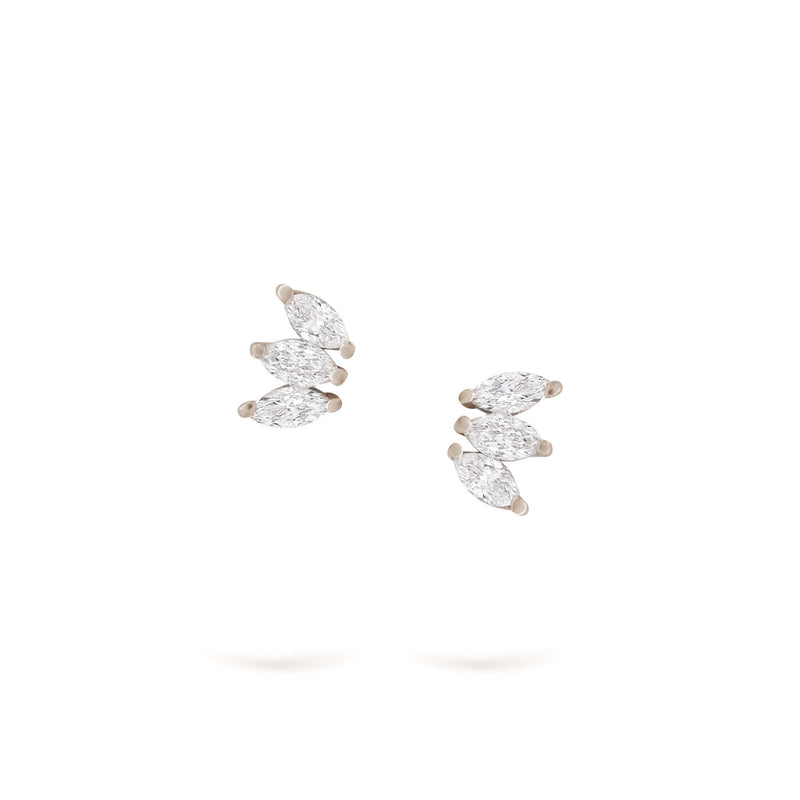 Marquise Studs | Diamond Earrings | 14K Gold Gilda by Gradiva Inc.