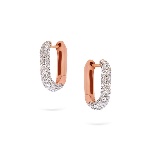 Pavé Hoops | Large Diamond Earrings | 1.03 Cts. | 14K Gold Gilda by Gradiva Inc.