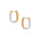 Pavé Hoops | Medium Diamond Earrings | 0.69 Cts. | 14K Gold Gilda by Gradiva Inc.