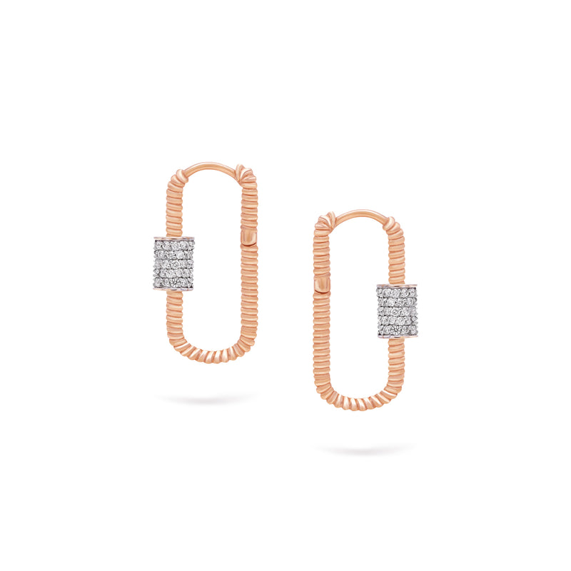 Twist Musica Hoops | Medium Diamond Earrings | 0.42 Cts. | 14K Gold Gilda by Gradiva Inc.