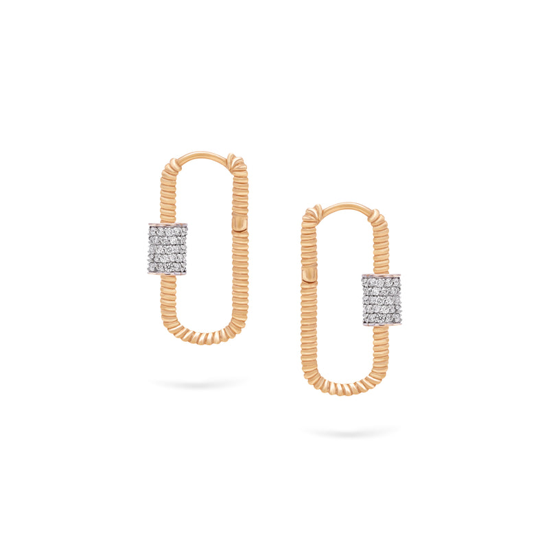 Twist Musica Hoops | Medium Diamond Earrings | 0.42 Cts. | 14K Gold Gilda by Gradiva Inc.