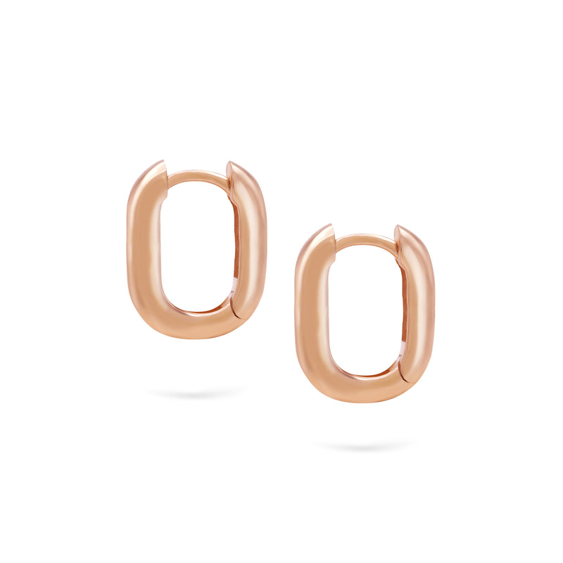 Curved Goldens Hoops | Medium Gold Earrings | 14K Gold Gilda by Gradiva Inc.