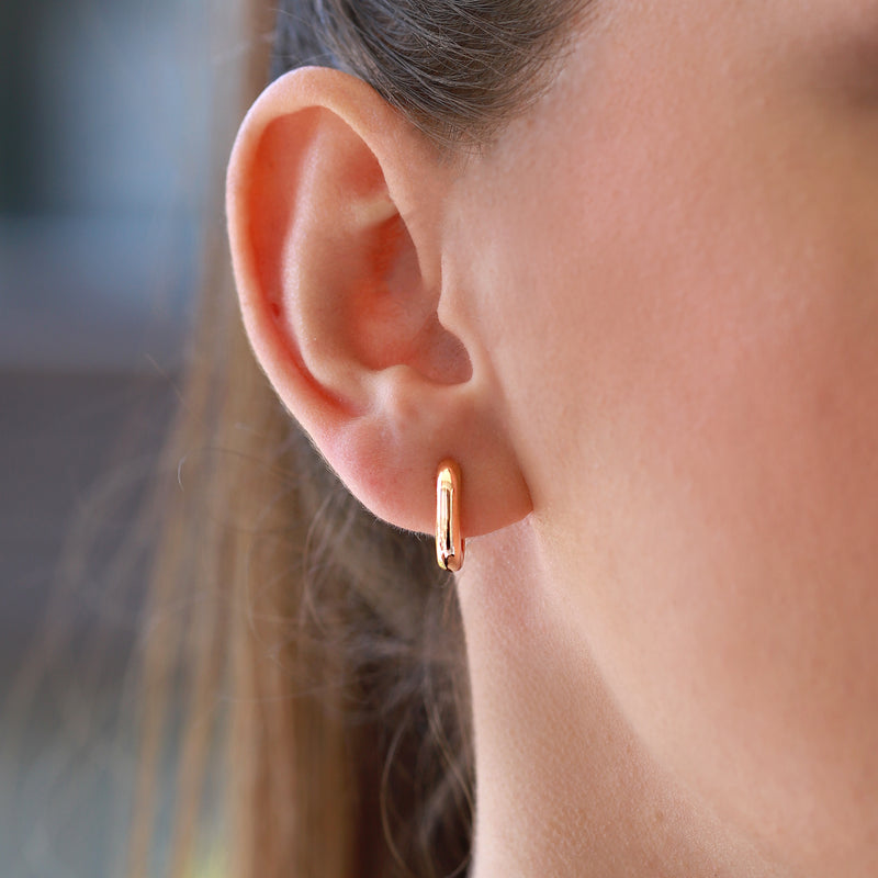 Curved Goldens Hoops | Small Gold Earrings | 14K Gold Gilda by Gradiva Inc.
