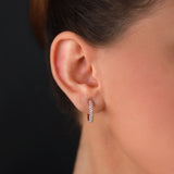 Goldens Pavé Hoops | Medium Diamond Earrings | 0.62 Cts. | 14K Gold Gilda by Gradiva Inc.