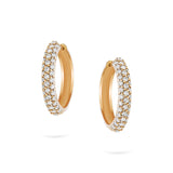 Goldens Pavé Hoops | Medium Diamond Earrings | 0.62 Cts. | 14K Gold Gilda by Gradiva Inc.