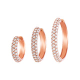 Goldens Pavé Hoops  | Small Diamond Earrings | 0.43 Cts. | 14K Gold Gilda by Gradiva Inc.