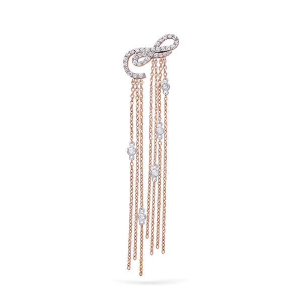 Gilda Unalome | Diamond Earrings | 14K Gold Gilda by Gradiva Inc.