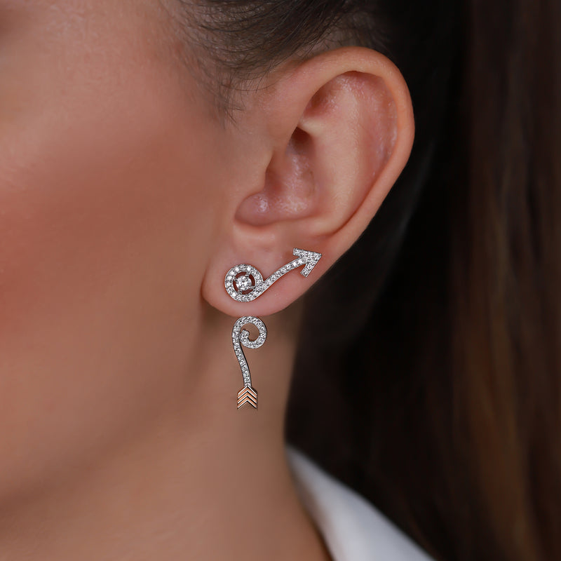 Gilda Malin | Diamond Earrings | 0.16 Cts. | 14K Gold Gilda by Gradiva Inc.