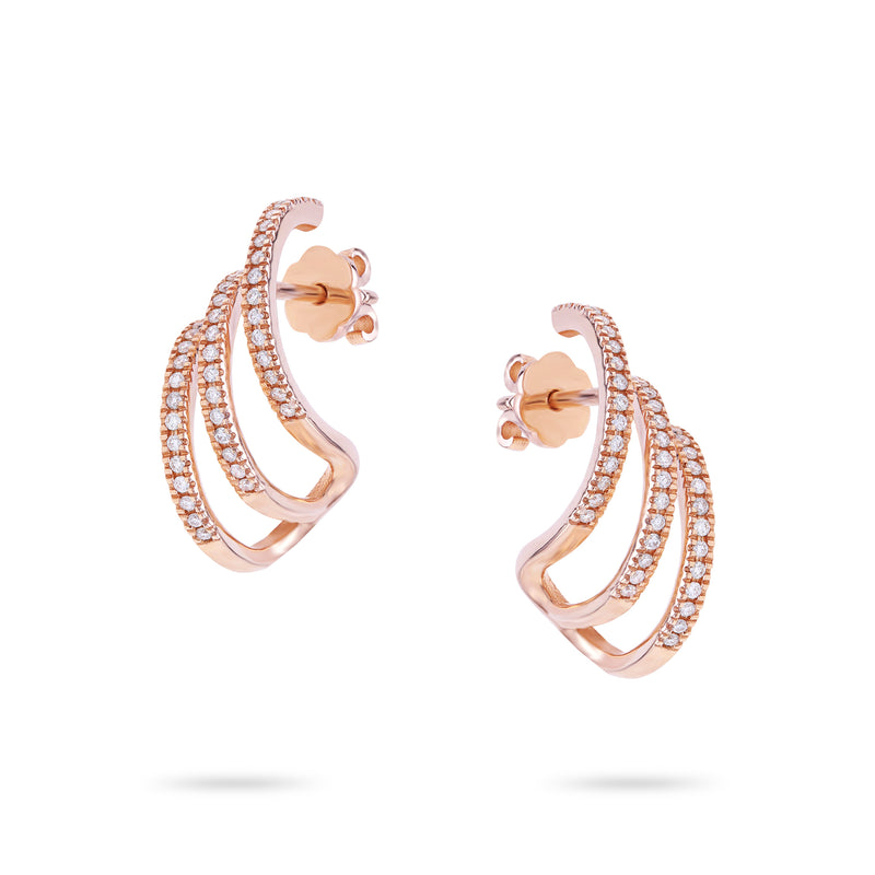 Diamond Ear Cuffs | Diamond Earrings | 0.35 Cts. | 14K Gold Gilda by Gradiva Inc.
