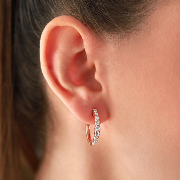 Diamond Hoops | Diamond Earrings | 1.24 Cts. | 14K Gold Gilda by Gradiva Inc.