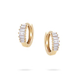 Baguette Hoops | Diamond Earrings | 0.48 Cts. | 14K Gold Gilda by Gradiva Inc.