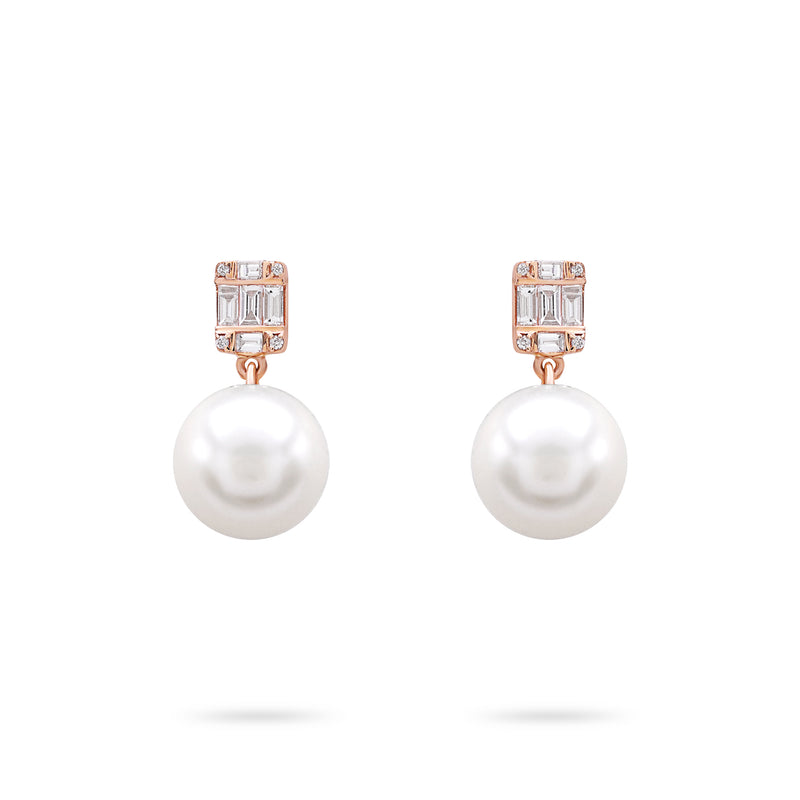 Gilda Pearls | Diamond Earrings | 0.47 Cts. | 14K Gold Gilda by Gradiva Inc.