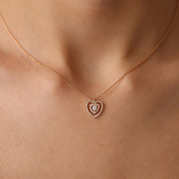 Hearts | Diamond Pendant | 0.39 Cts. | 18K Gold Gilda by Gradiva Inc.