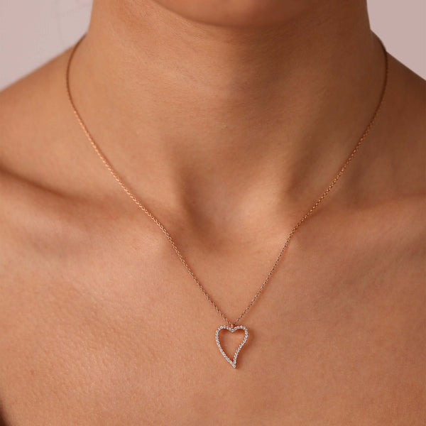 Hearts | Diamond Pendant | 0.18 Cts. | 18K Gold Gilda by Gradiva Inc.