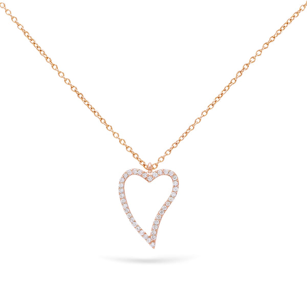 Hearts | Diamond Pendant | 0.18 Cts. | 18K Gold Gilda by Gradiva Inc.