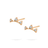 Cheerful Trio | Diamond Earrings | 14K Gold Gilda by Gradiva Inc.