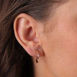 Minnies Hoops | Single Diamond Earrings | 0.04 Cts. | 14K Gold Gilda by Gradiva Inc.