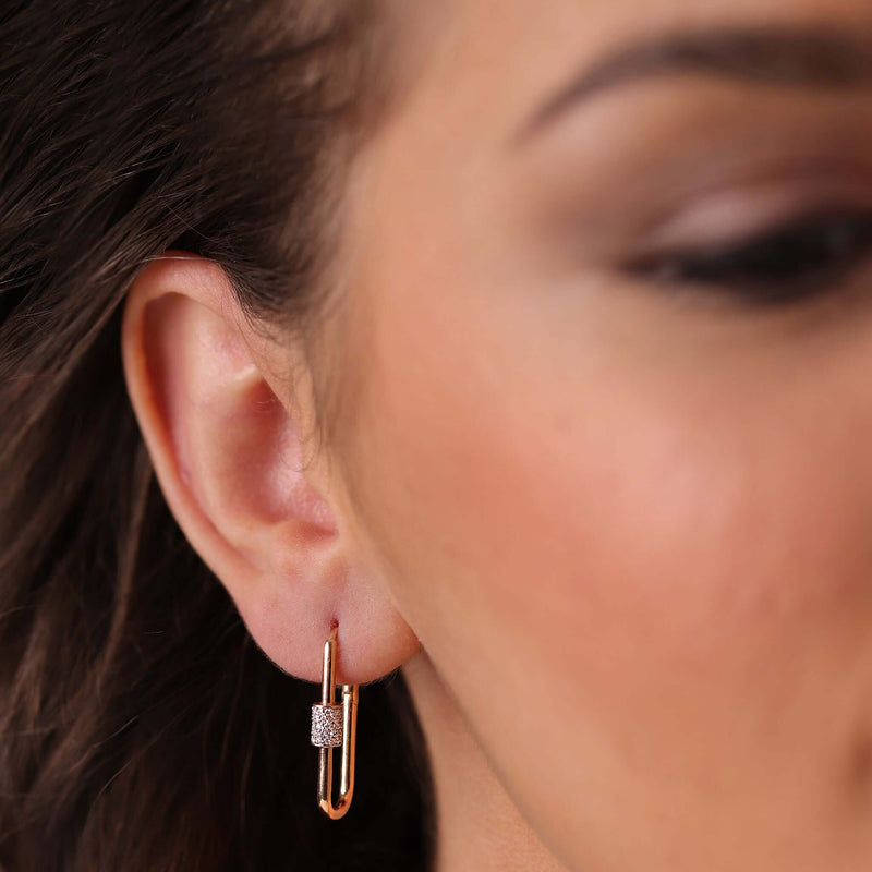 Musica Hoops | Large Diamond Earrings | 0.4 Cts. | 14K Gold Gilda by Gradiva Inc.